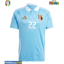 Belgien Jeremy Doku #22 Auswärtstrikot EM 2024 Kurzarm